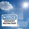 Signmission Emergency Meeting Point, 10 in W x Rectangle, Vinyl Decal OS-2PACK-NS-D-710-L-11860 - alternate 3